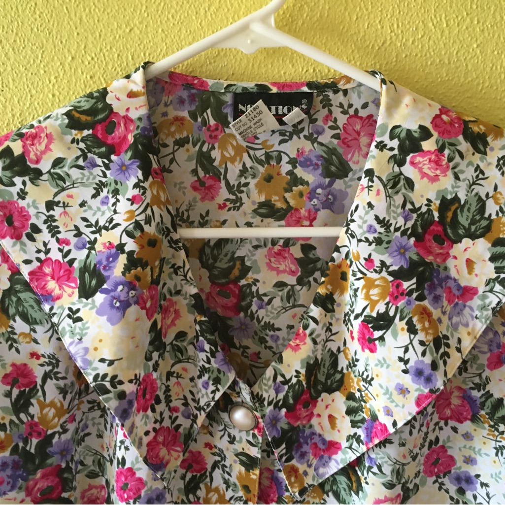 Notations Floral Blouse Ladies Sz 16